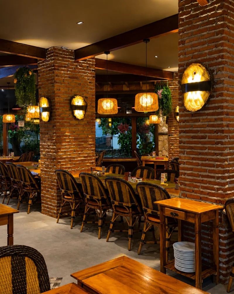 Espaço para eventos na Avelino's Pizzaria Guarujá